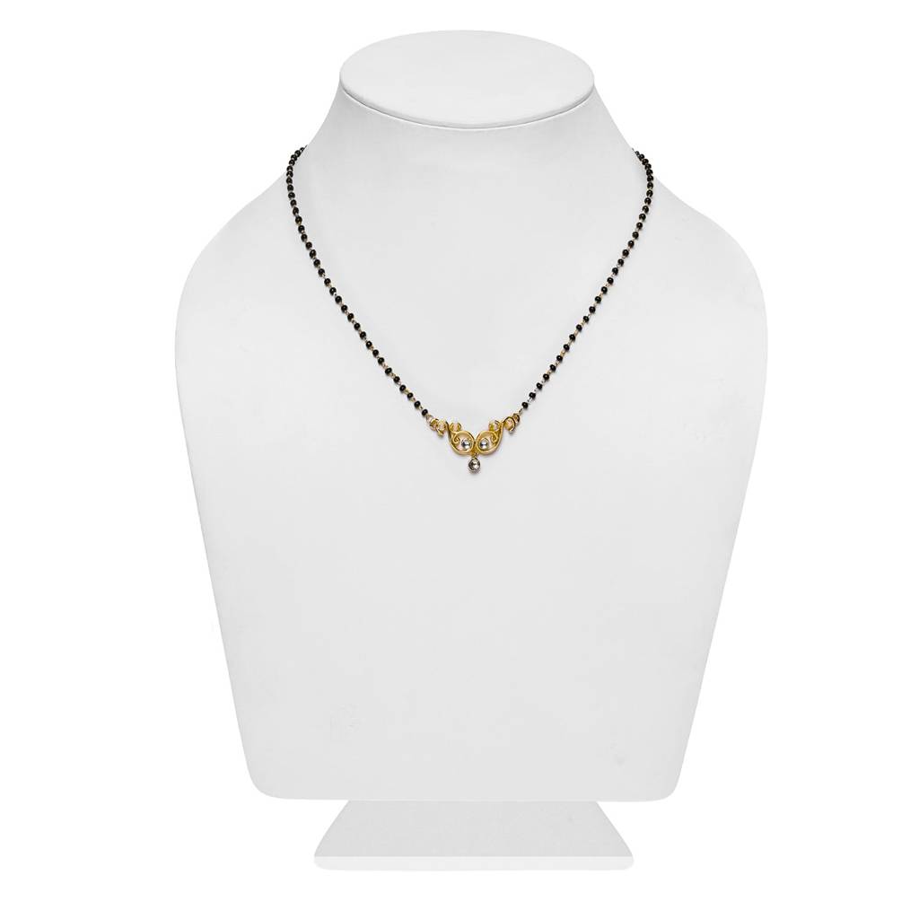 Estele Gold Plated Exquisite Mangalsutra Necklace With Kundan & Pearls For Women : EMS15010083NK