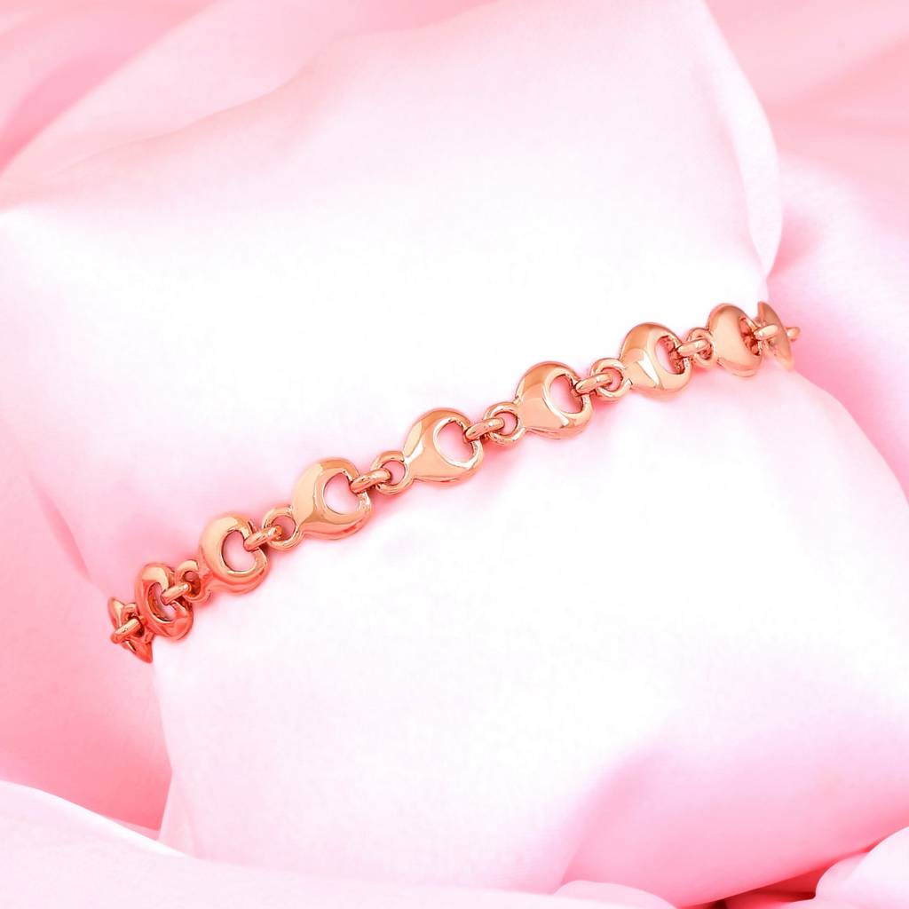 Estele Rosegold Plated Elegant Designer Bracelet For Girls And Women : 216-RGBR