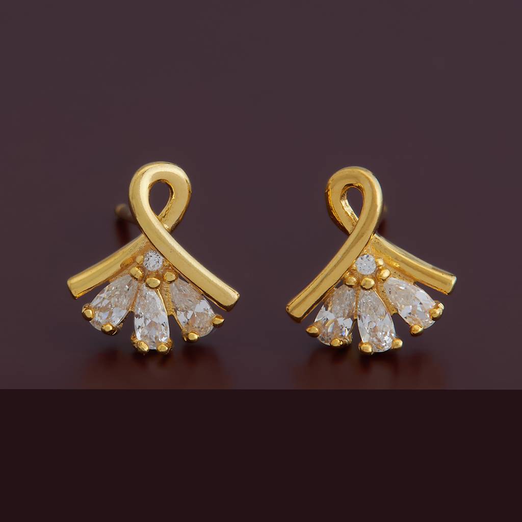 Kushal'S Fashion Jewellery White Rhodium Plated Office Wear Silver Earring-176635 : 423477
