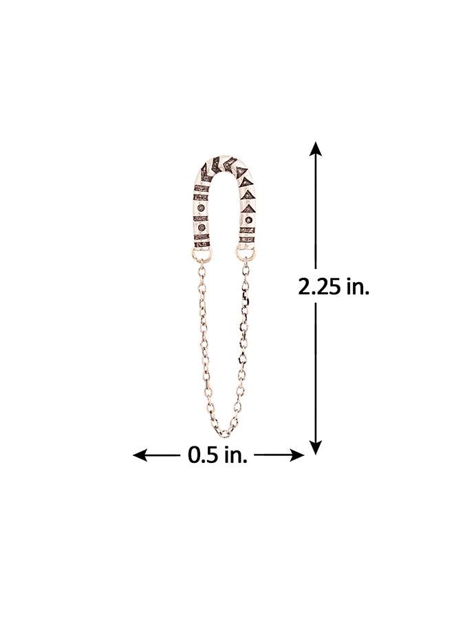 Aztec Bar Horseshoe Drop Earrings : 8905124032215