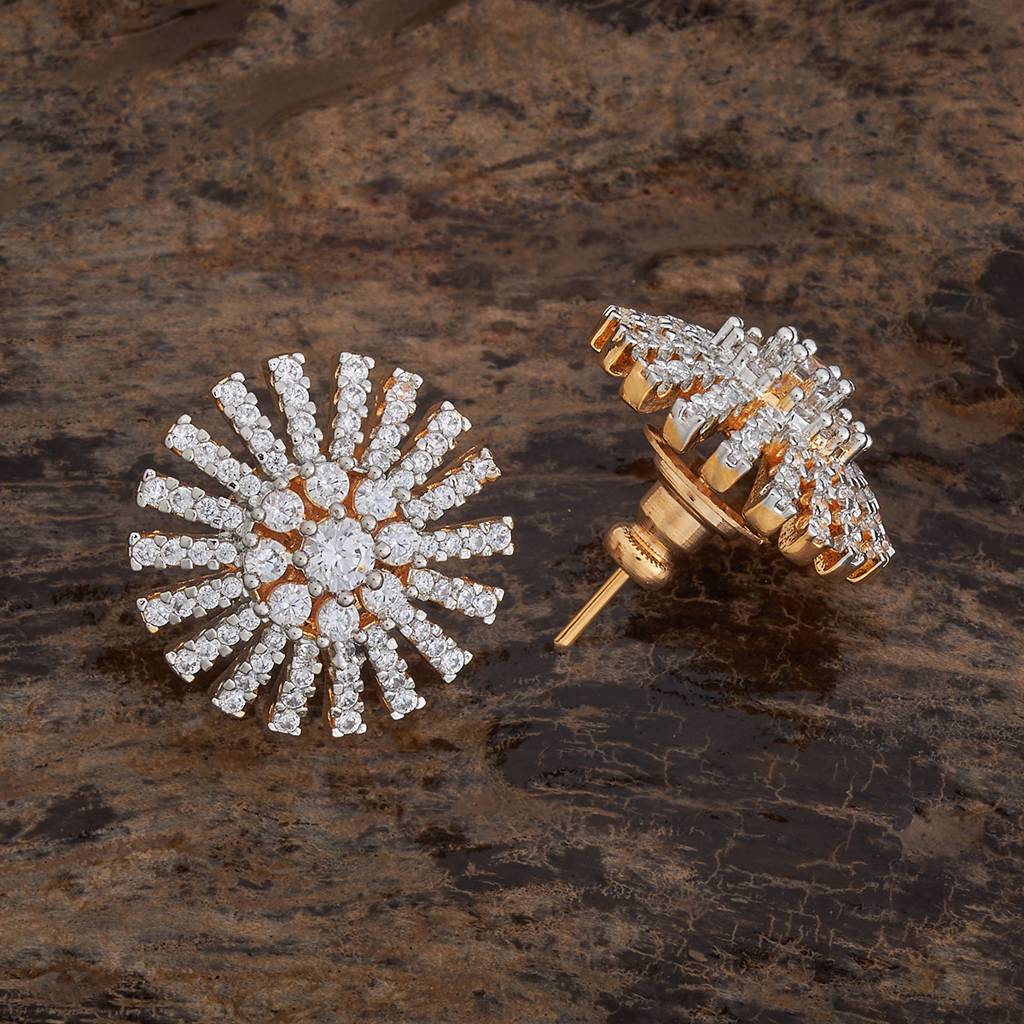 Kushal'S Fashion Jewellery  Rhodium-Plated Party Zircon Studs-178446 : 427332