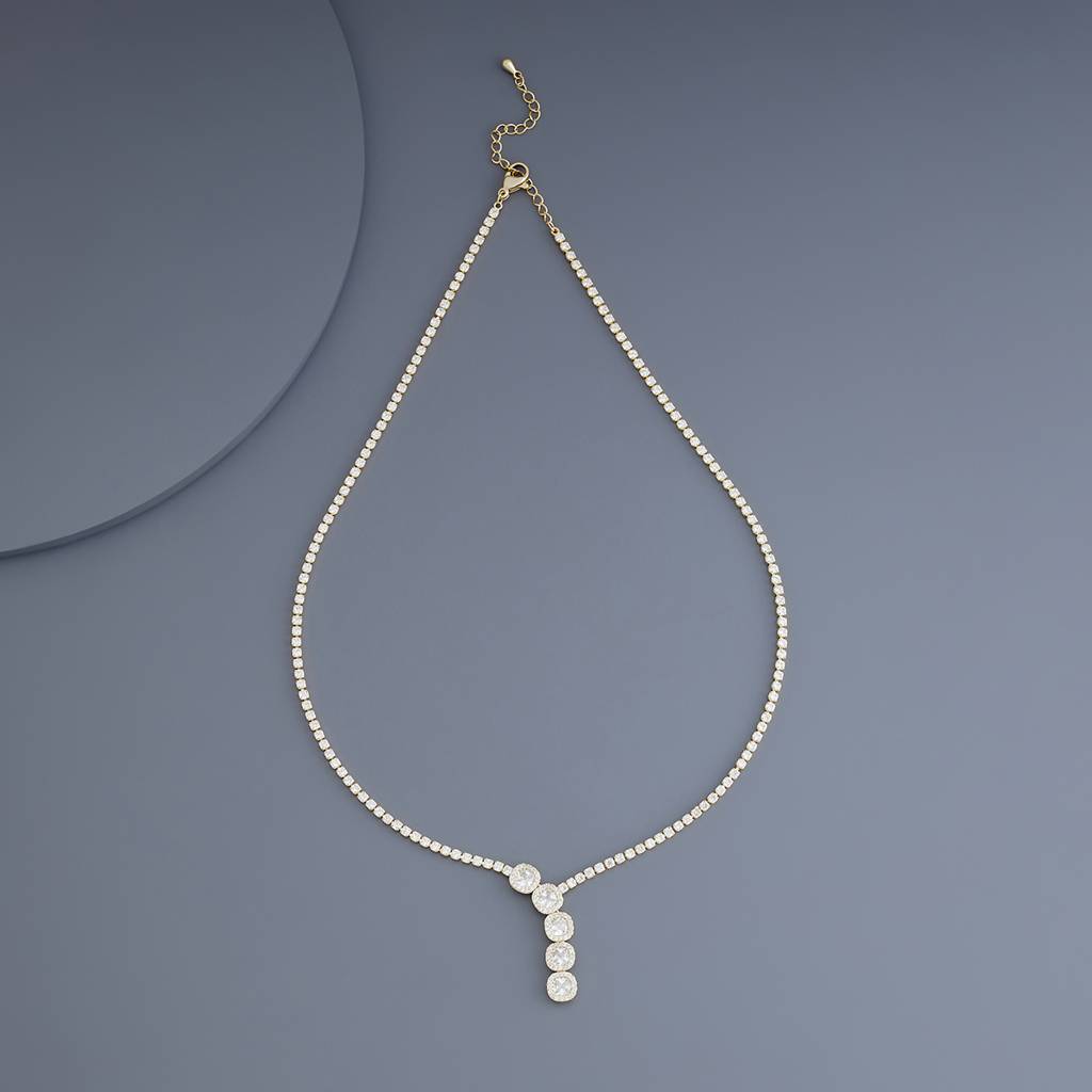 Kushal'S Fashion Jewellery -Plated Party Trendy Zircon Necklace -179807 : 429993