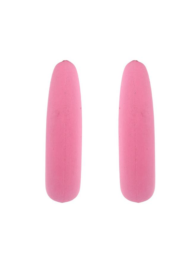 Resin Pink Radiance Hoop Earrings : 8905124530292