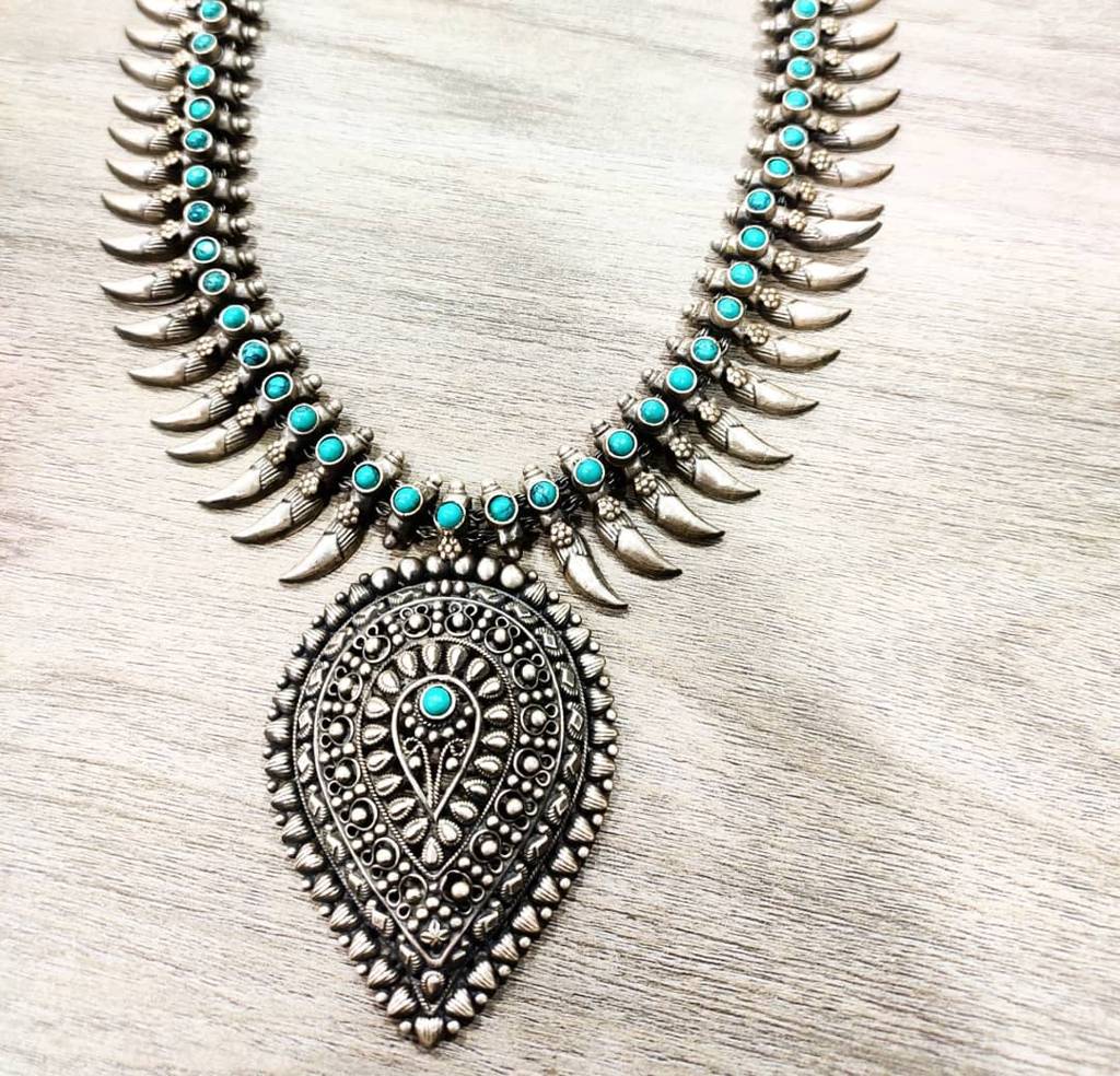 Mizoya Turquoise Spiked Necklace : SN211