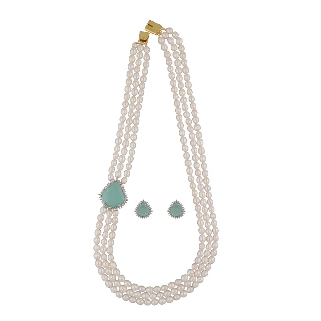 Jabala 3 Lines Pearl Set : JPSEP-22-89