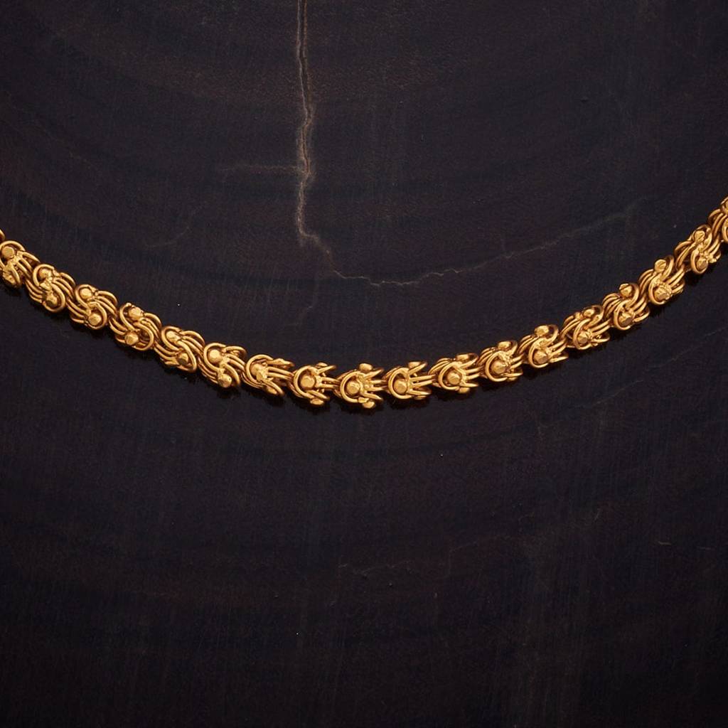 Kushal'S Fashion Jewellery  Gold-Plated Ethnic Antique Chain -394204 : 394204