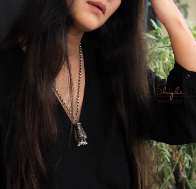 Tattva Intricate Three Dimensional Cone Ball Chain Necklace : SN1081