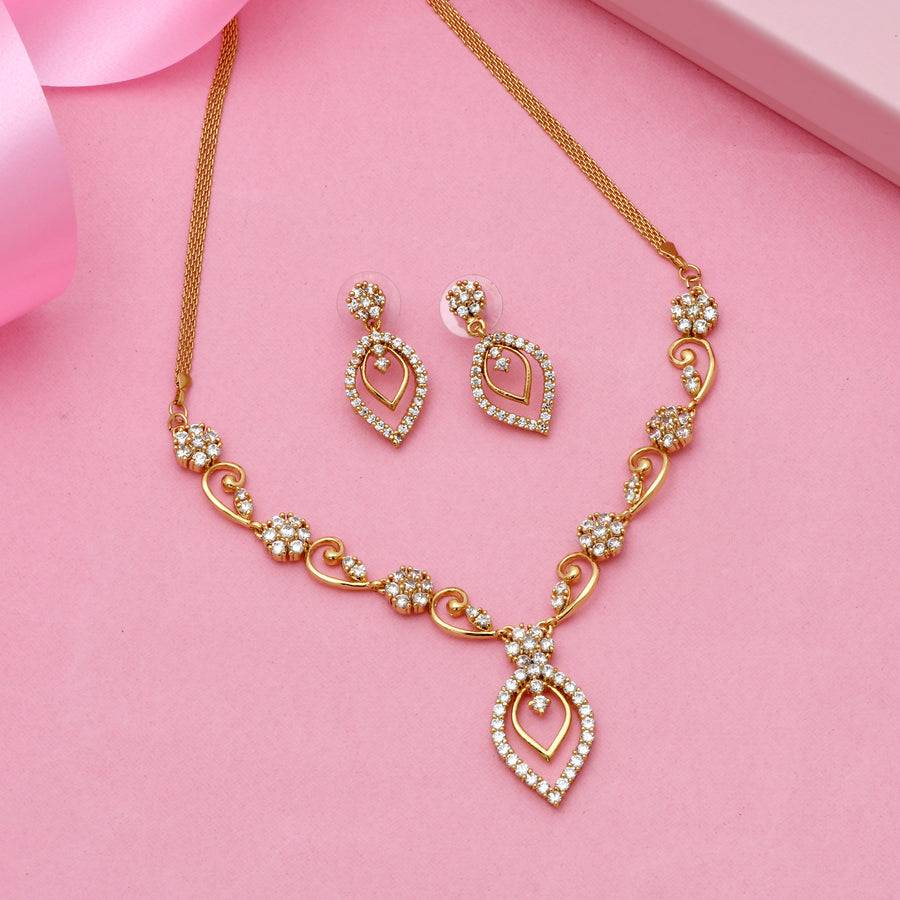 Estele Gold Plated Mesmerizing Jewellery Set For Women : AD-448NKER