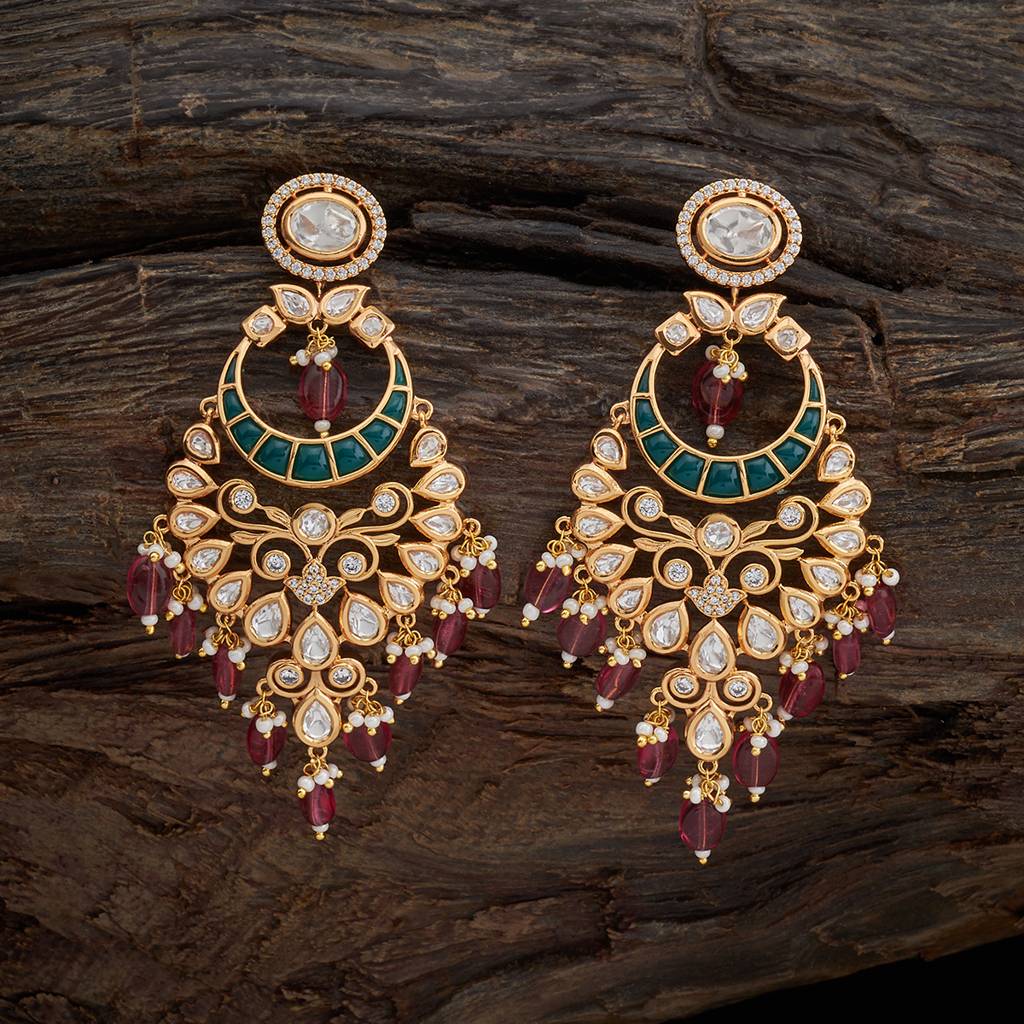 Kushal'S Fashion Jewellery Kundan Earring -164031 : 425716