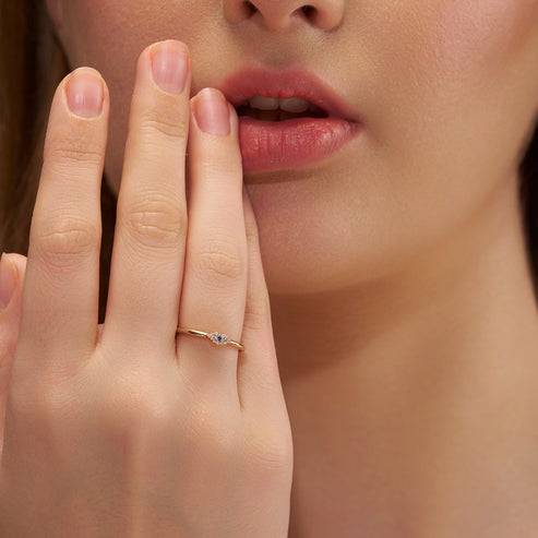 18K Gold Vermeil Evil Eye Protection Necklace And Ring Set For Her | Gift For Womens And Girls : KNP0058_KRST0031-Gold-5
