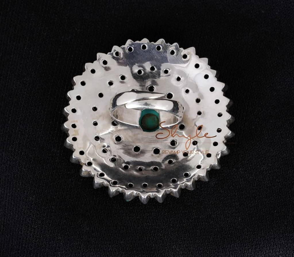 Tattva Turquoise Jadau Classic Ring : SR2040