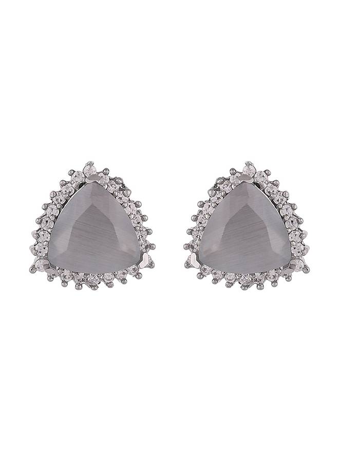 Majestic Silver Toned Pendant Set : 8905124443455