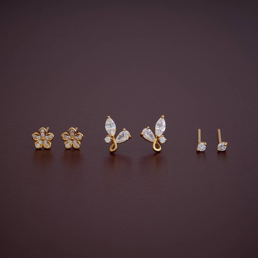 Kushal'S Fashion Jewellery  Plated Party 92.5 Sterling Silver Studs-176562 : 423205