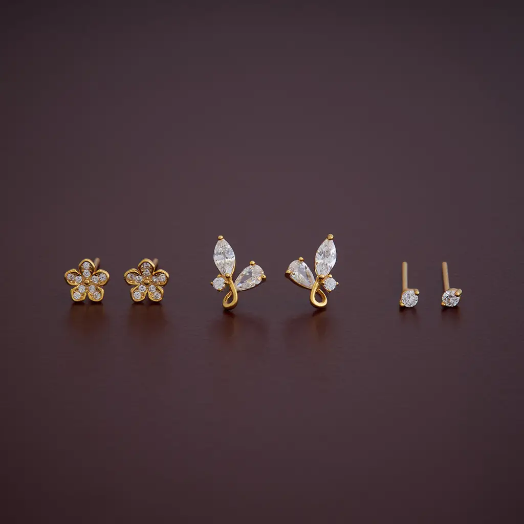 Kushal'S Fashion Jewellery  Plated Party 92.5 Sterling Silver Studs-176562