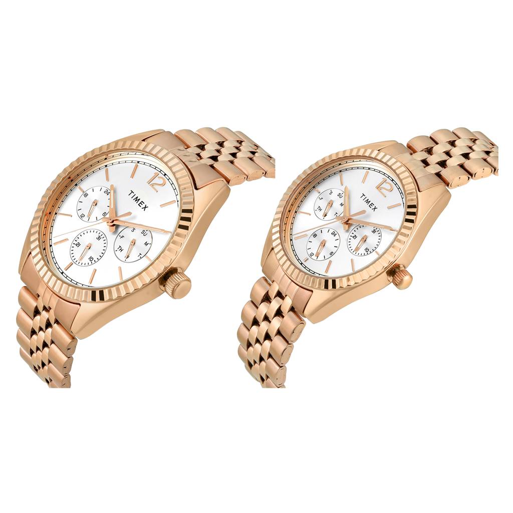 Timex Trendline Round 43Mm Analog Pair Watch - Tw00Pr345 : TW00PR346