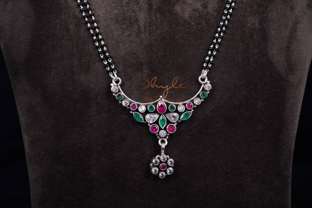 Adya Jadau Multistone Fine Mangalsutra : SN1072