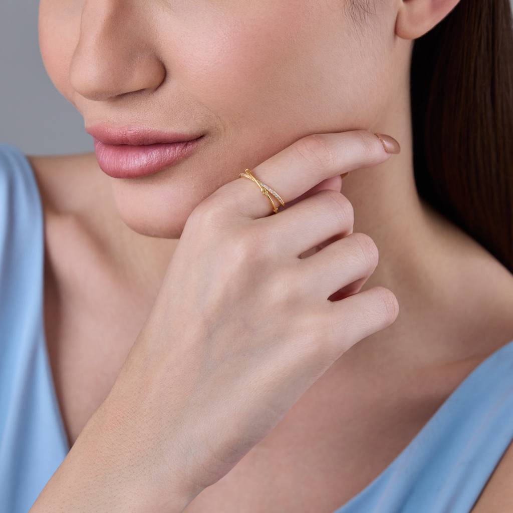 Kushal'S Fashion Jewellery White Gold-Plated Party Trendy Zircon Finger Ring-186821 : 445394