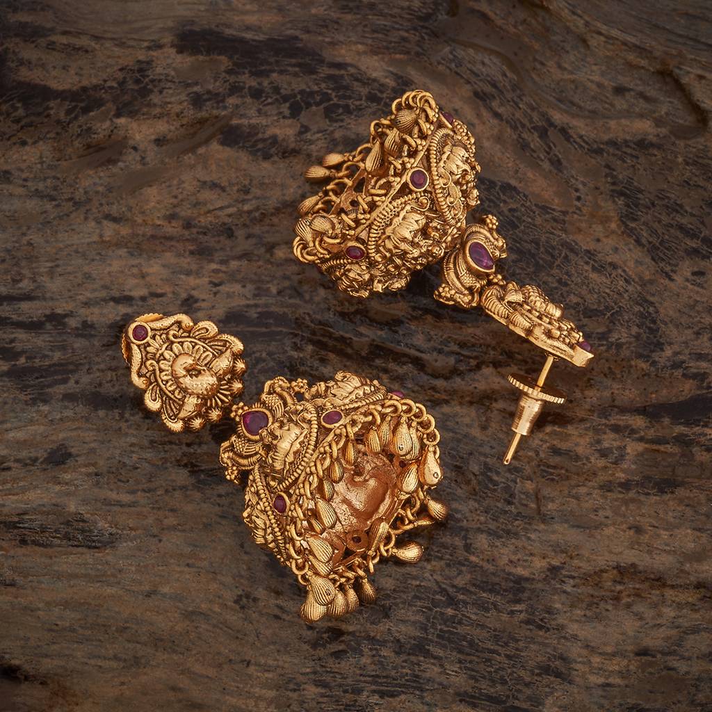 Kushal'S Fashion Jewellery Dome Shaped Jhumkas Earrings-169521 : 425624