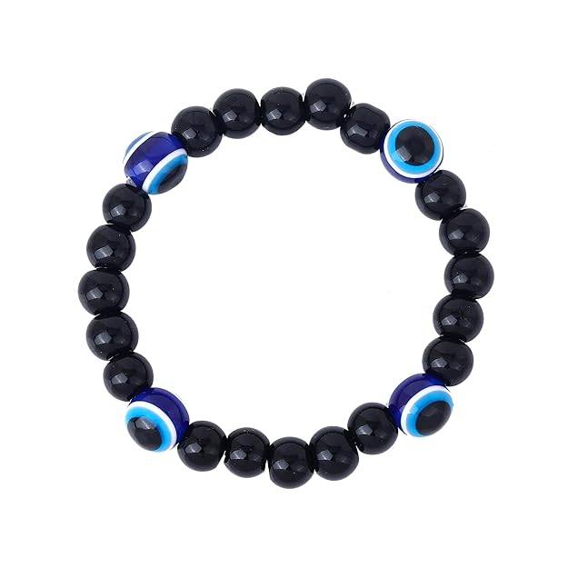 Fashion Evil Eye Bracelet For Men & Women: Trendy & Contemporary Energy Protector Black Evil Eye Charm Br : OSAK003-BKBR