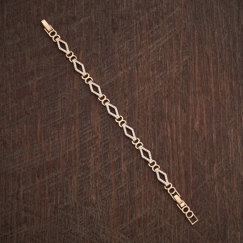 Kushal'S Fashion Jewellery White Gold-Plated Party Zircon Bracelet-185739 : 443005