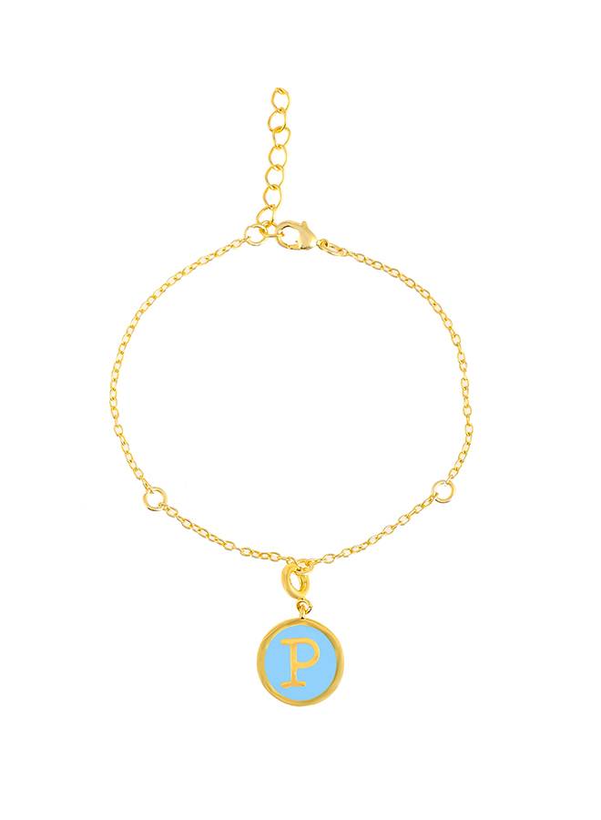Valentine'S Day Collection Alphabet Blue Enamel Charm : 8905124491692