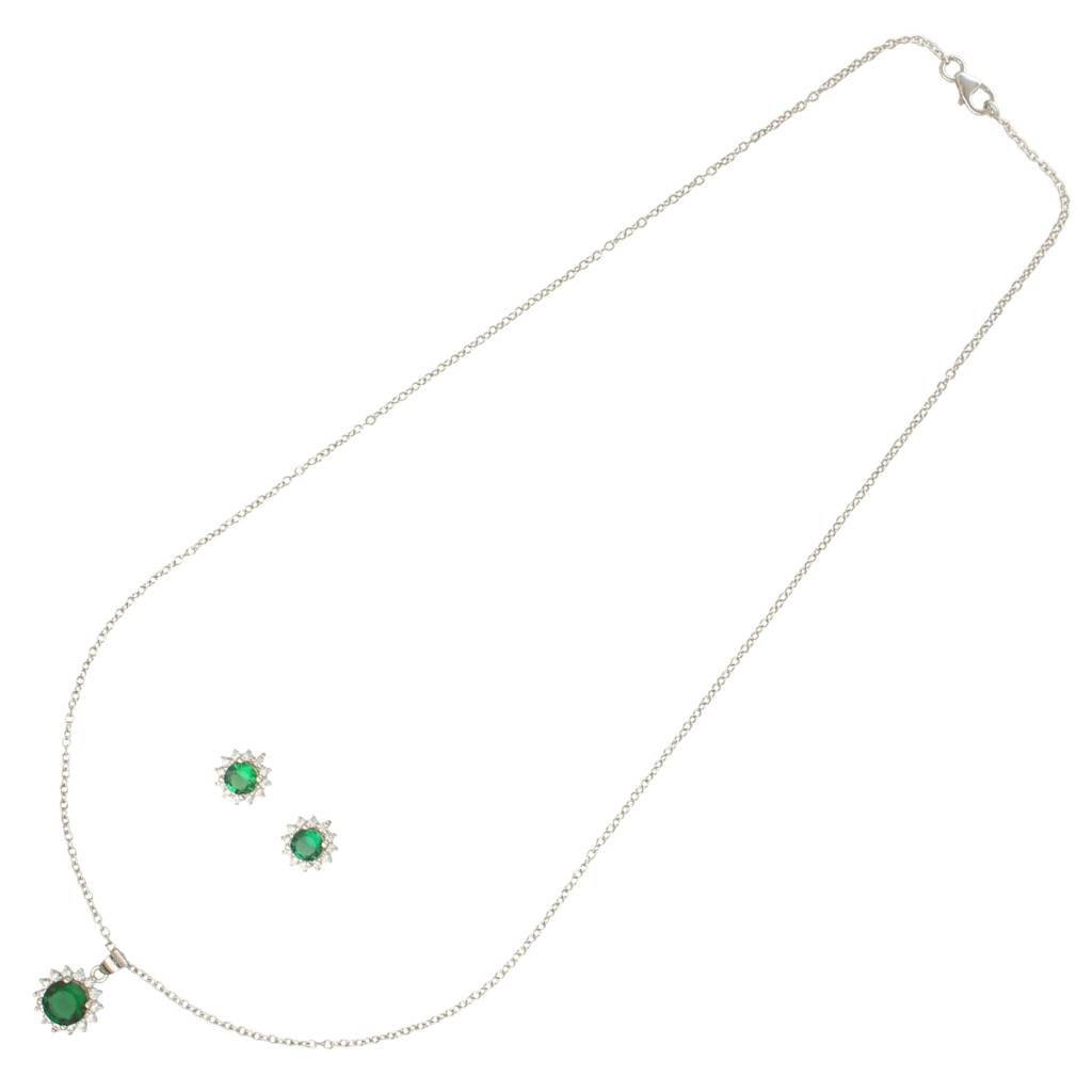 Contemporary 925 Silver Pendant Set : JPAUG-24-012