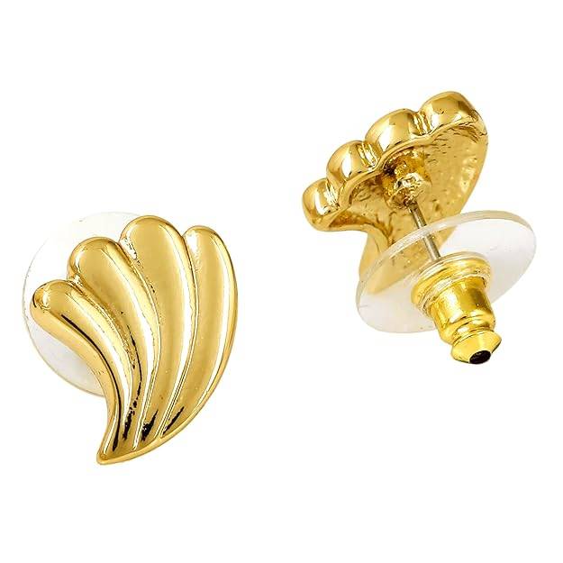 Estele Gold Plated Designer Stud Earrings For Women : 672706ER