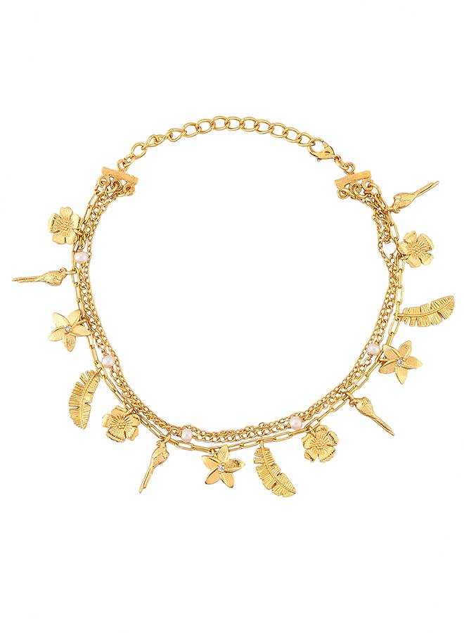 Voylla Hawaii Multi-Charm Tropical Anklet : 8905124521764