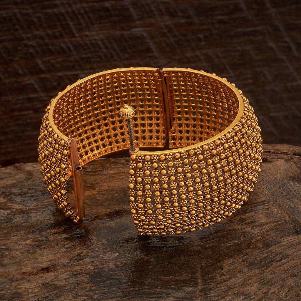 Kushal'S Fashion Jewellery Gold Gold-Plated Ethnic Antique Bangle-167504 : 405905