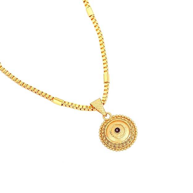 Gehena By Estele Fashion Jewelry Floral Pendant Necklace For Women: Gold Plated Trendy Floral Pattern Li : OSAK027-IGRDPENDANT