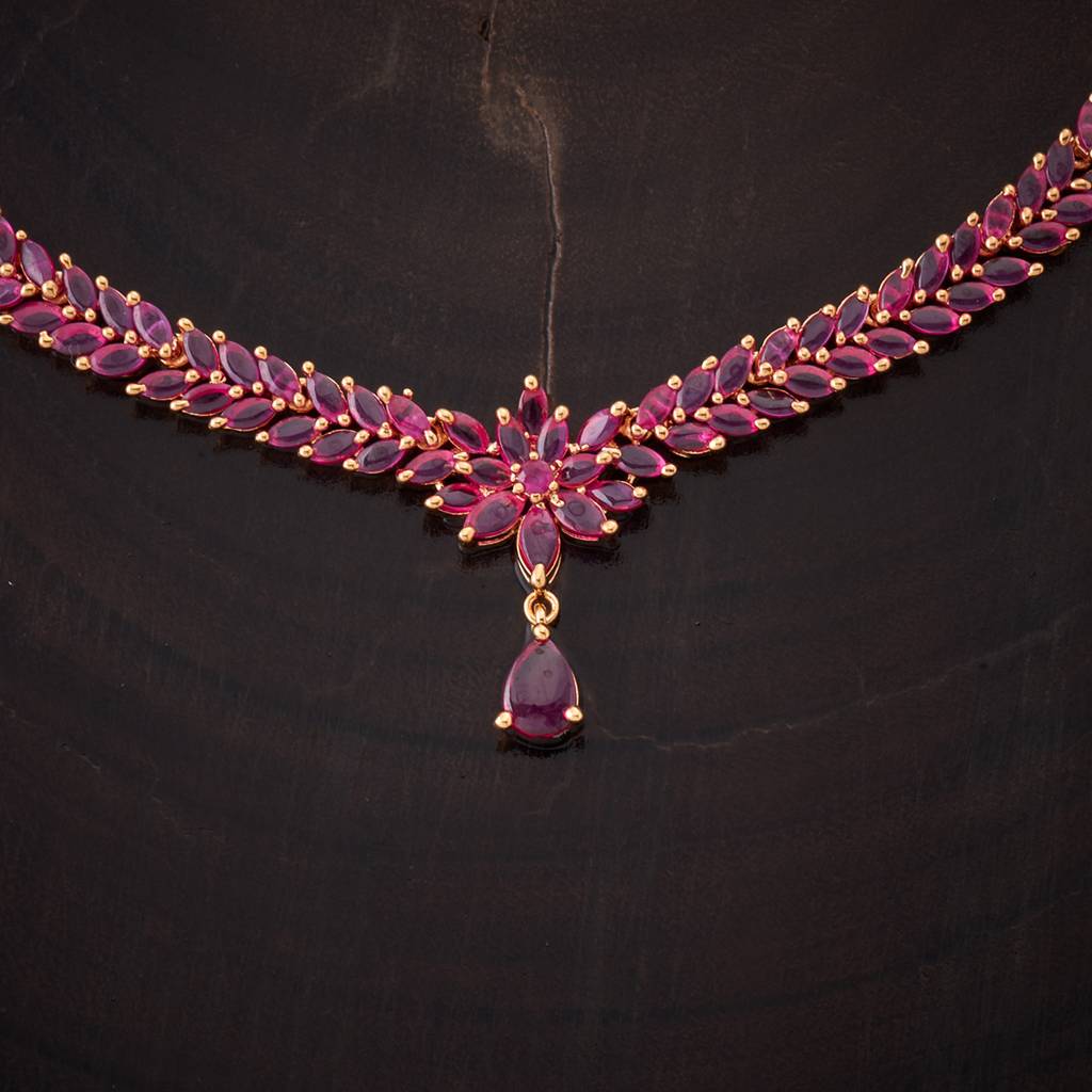 Kushal'S Fashion Jewellery Zircon Necklace -151334 : 364259