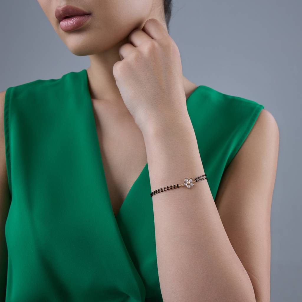 Kushal'S Fashion Jewellery White Gold-Plated Party Zircon Bracelet -  439348 : 439348