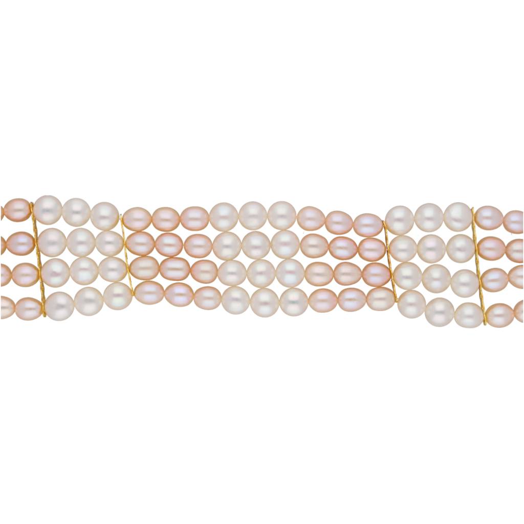 Jabala 4 Lines Pearl Choker : JPAU-21-292
