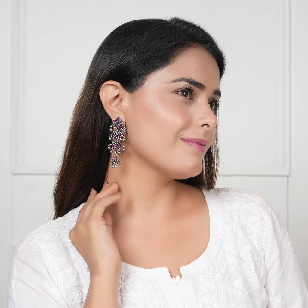 Kemp Stone Silver Earrings : SSE855