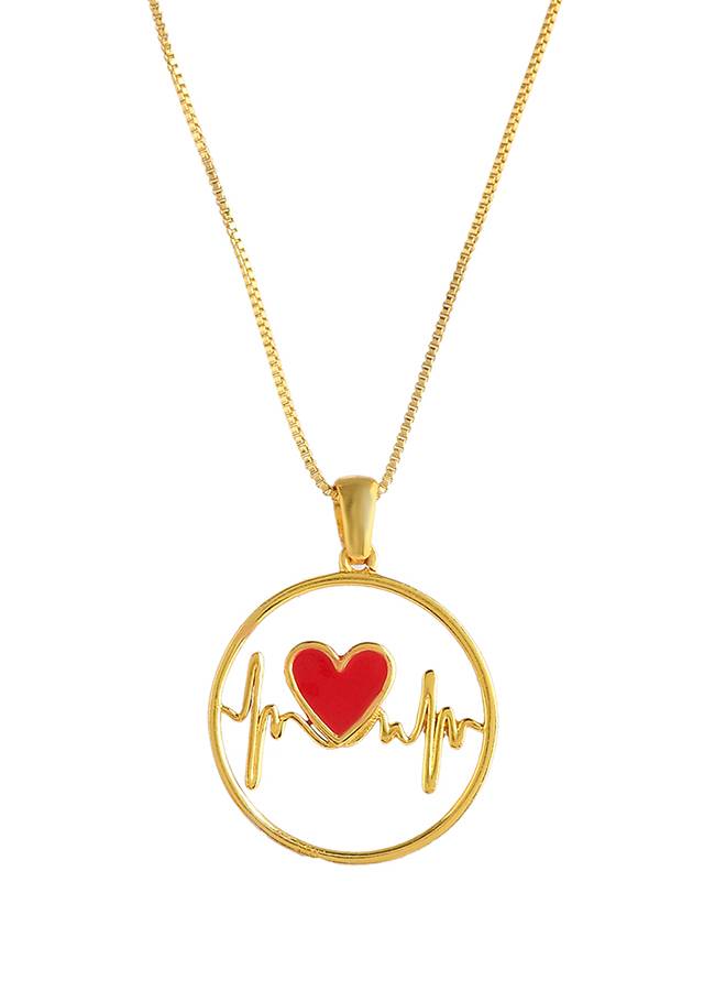 Valentine'S Day Collection Heartbeats Pendant Set : 8905124490831