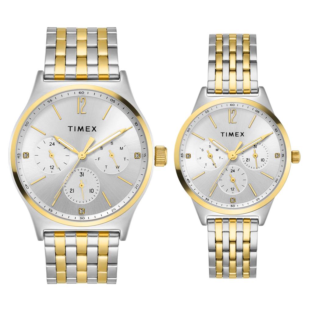 Timex Trendline Round 42Mm Analog Pair Watch - Tw00Pr348 : TW00PR350