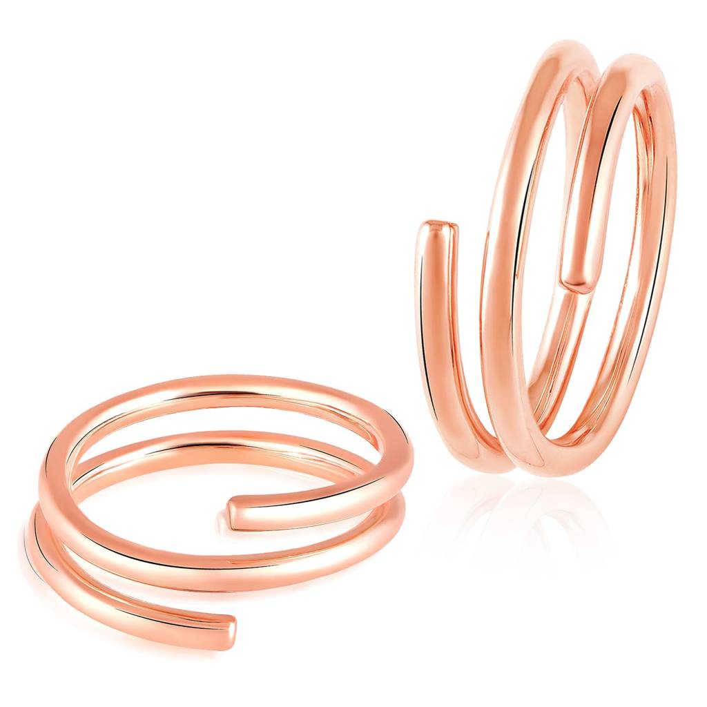 925 Sterling Silver Adjustable Spiral Design Toe Ring Fancy Comfortable Bichiya Gift For Women : PF18TR10C