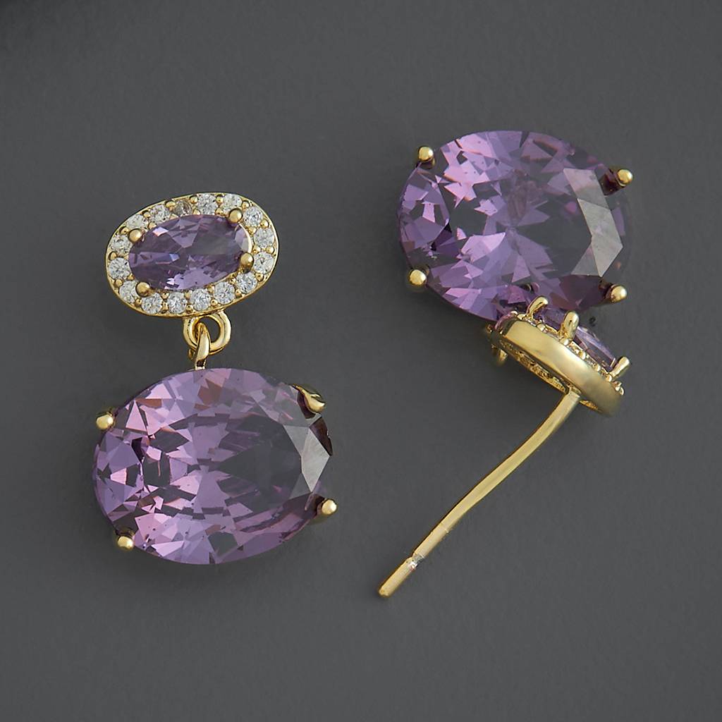 Kushal'S Fashion Jewellery Party Zircon Drop Earrings-186187 : 444044