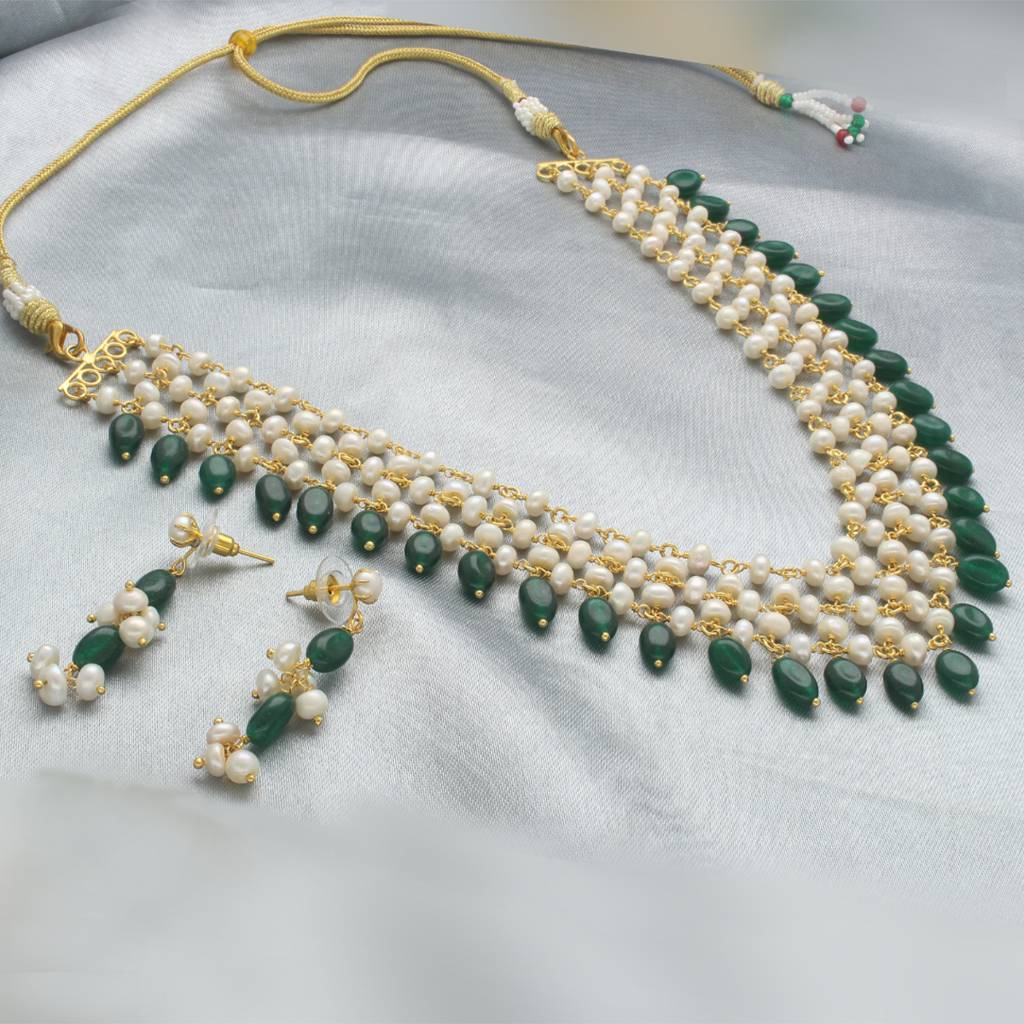 Jagrati 1 Line Pearl Necklace : JPAPL-23-23