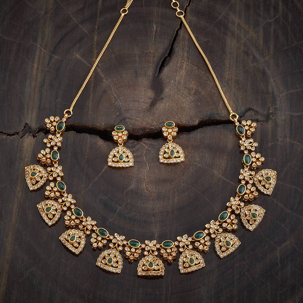 Kushal'S Fashion Jewellery Gold-Plated Ruby Antique Jewellery Set-181277 : 433421