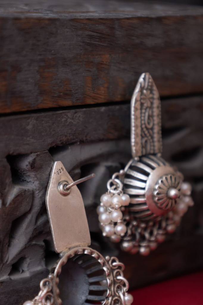 Mizoya Intricate Carved Drop Ghughri Earring : SE2089554