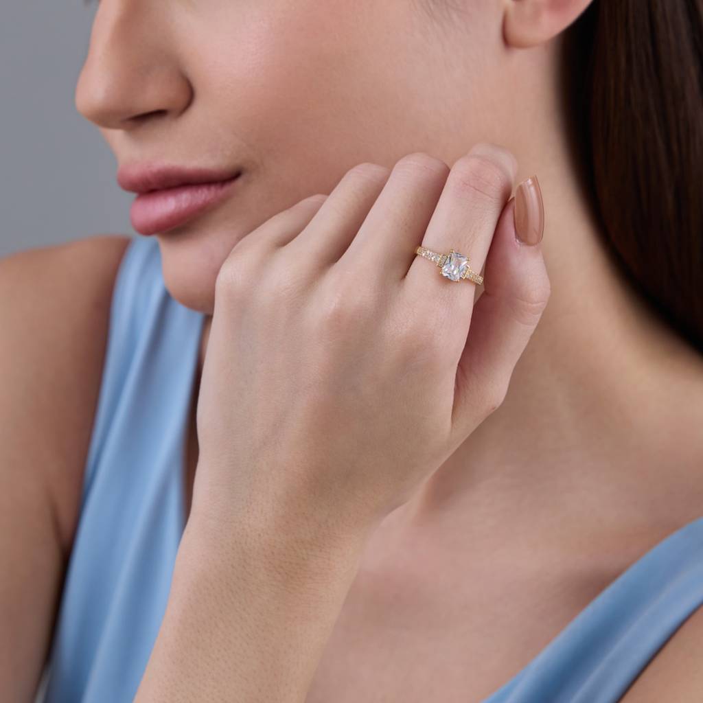 Kushal'S Fashion Jewellery White Gold-Plated Party Trendy Zircon Finger Ring-186817 : 445386