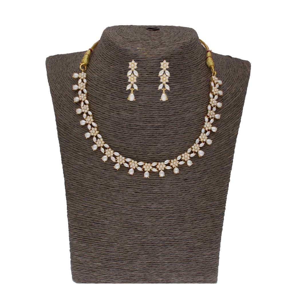 Zara 1 Line Necklace Set : JPFEB-22-36