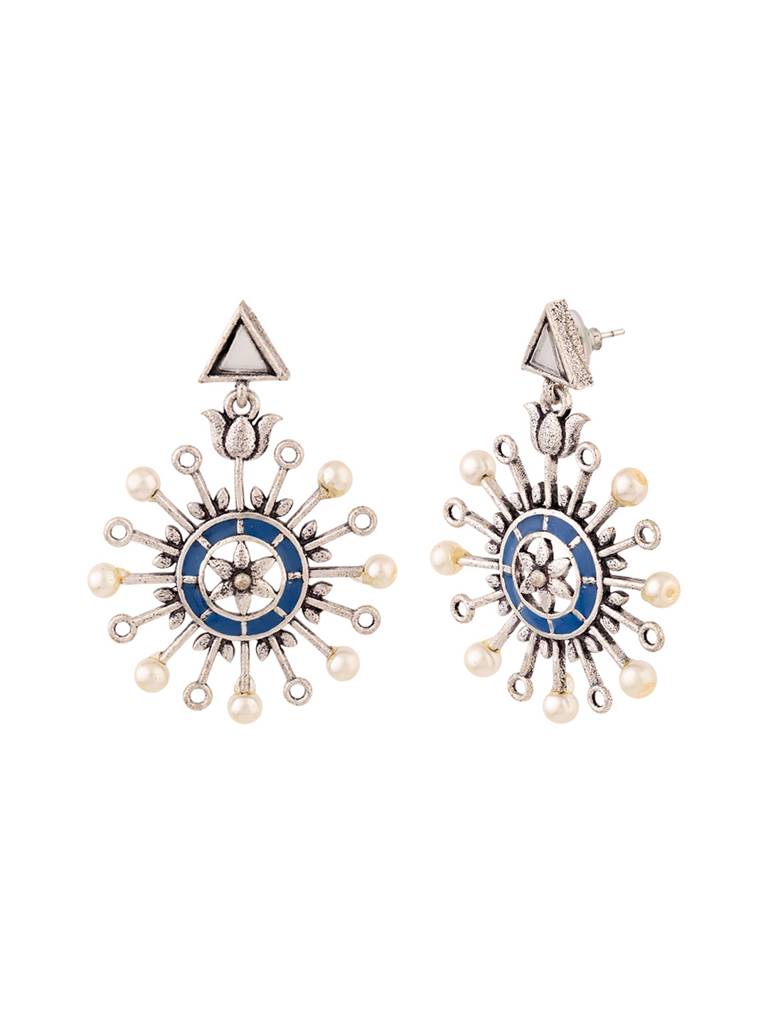 Indigo Affair Pin Wheel Earrings : 8905124025040