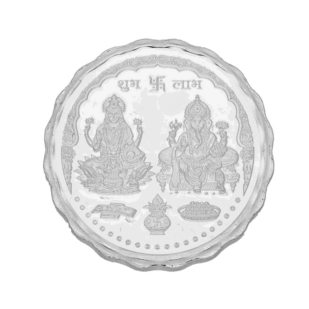 10 Grams Lakshmi Ganesh Pure Silver Coin : JPSEP-18-354-10