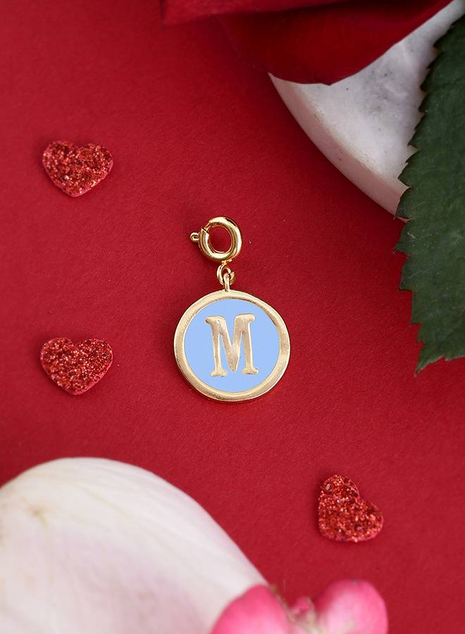 Valentine'S Day Collection Alphabet Blue Enamel Charm : 8905124491630