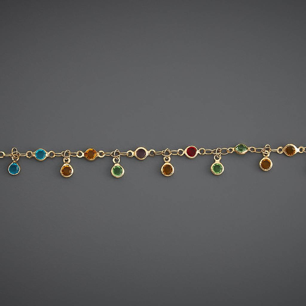 Kushal'S Fashion Jewellery Multi Gold-Plated Party Zircon Trendy Kamarband - 445117 : 445117