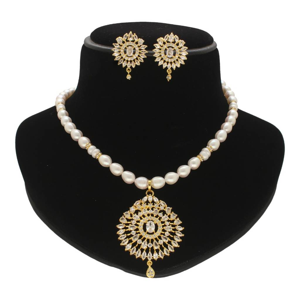 Quasar Mystique Pearl Necklace Set : JPSEP-24-035