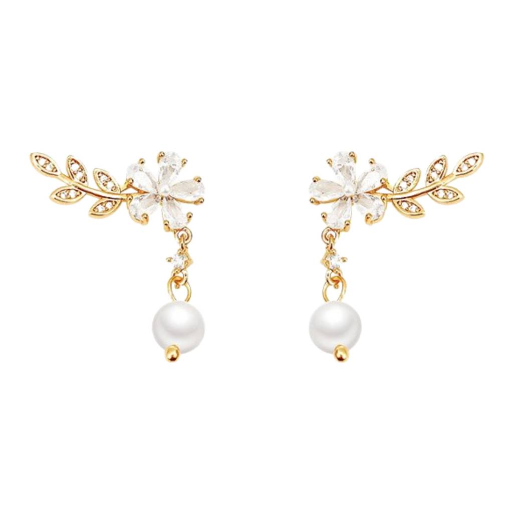 Petite Bloom Rhinestone Cascade Earring : ES11834