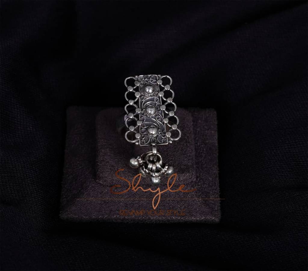 Mizoya Intricate Ghughri Drop Ring : SR2009-1
